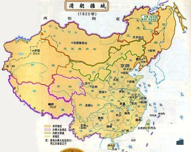 1820年，对，就是那一年，清朝有着中国历史上最完美的领土疆域
