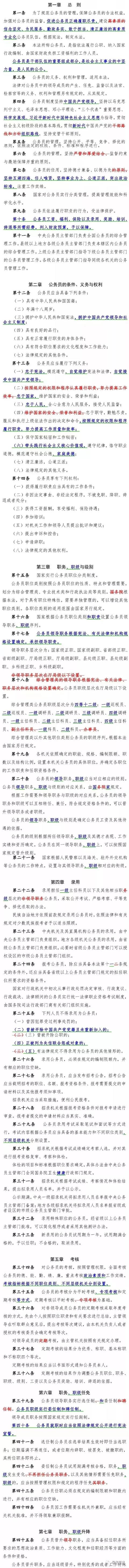 新公务员法正式通过了，6月1日起施行！（新旧对比稿）