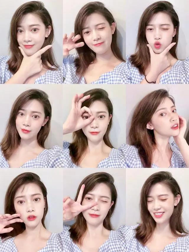 自拍九宫格姿势pose！拼图自拍更加分更可爱