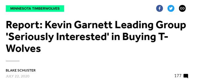 至少12億美元！又一支NBA球隊掛牌出售，加內特有望成為新老闆？