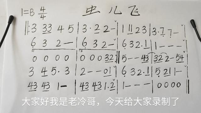 虫儿飞口琴简谱24孔