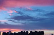 The beauty of setting sun afterglow of Shenzhen gave horizon today, how many person is admired not t