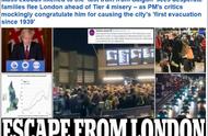 英国民众“逃离伦敦”，火车站内人满为患