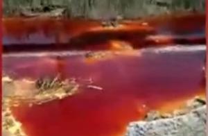 Developing zone of city of Heibei dark blue shows gules sewage to stalk the government: Chroma excee