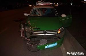 Shoot big the taxi is serious overspeed, a woman d