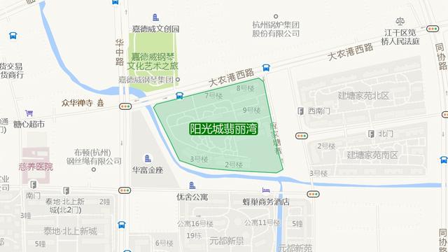 杭州丁橋新開樓盤陽光城翡麗離石祥路有多遠
