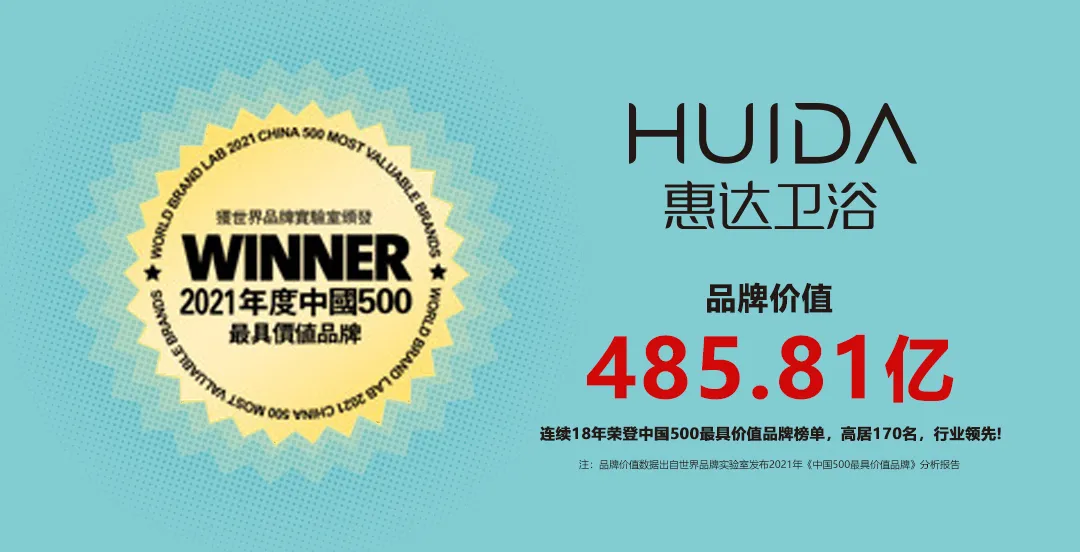 连续18年！月博卫浴再次入选“中国500最具价值品牌”