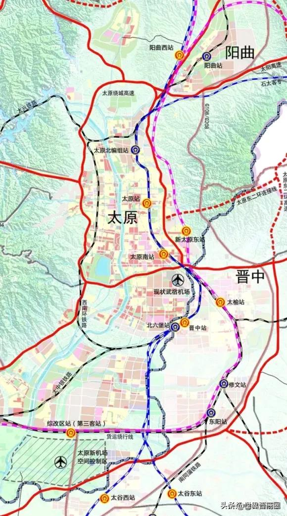 新建太原东站,实现从太原1个半小时到北京