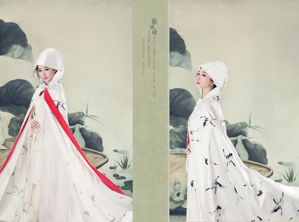 两套古装汉服写真，温柔中带着一丝可爱