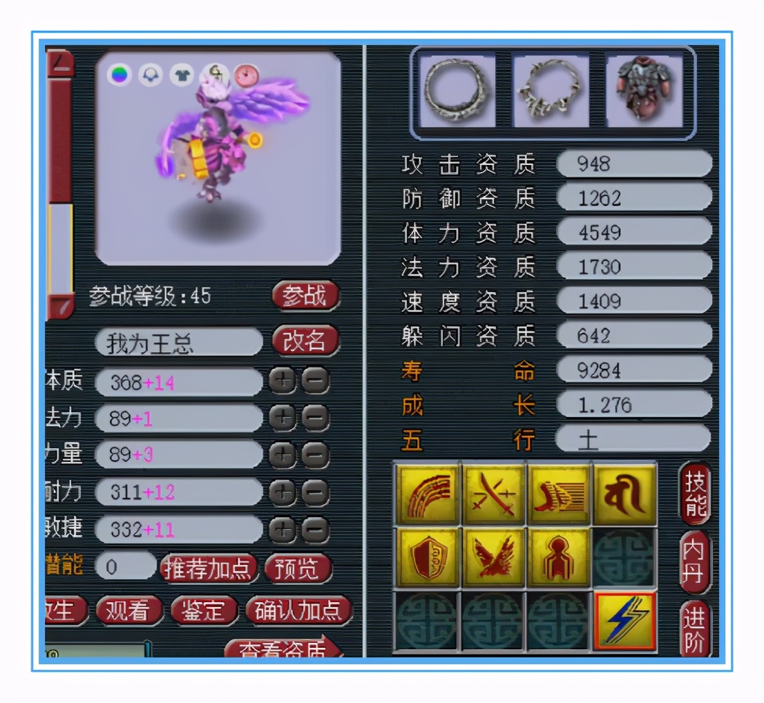 梦幻西游：无级别花果山，全身近14+6、加7伤害的前排灵饰