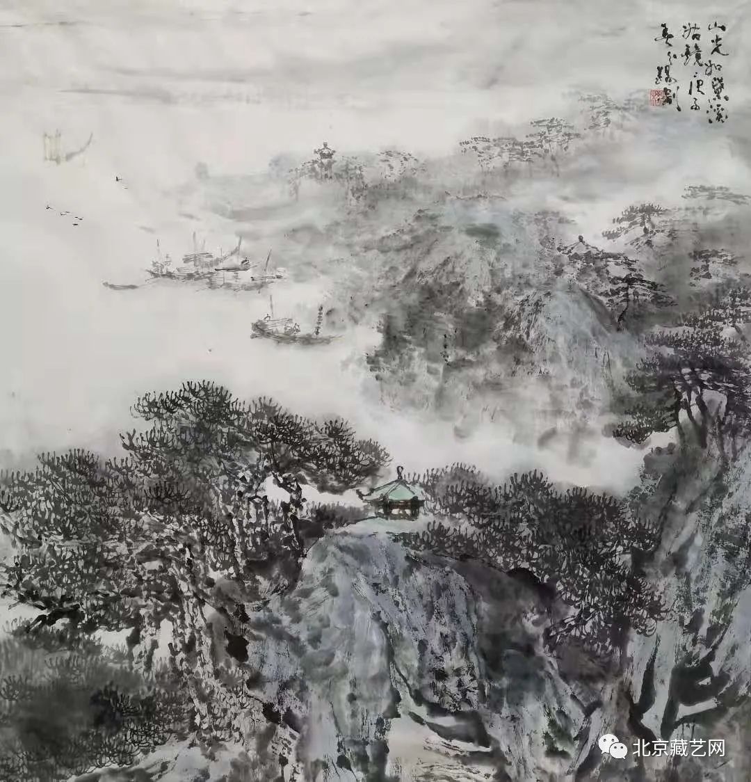 画家王福元,早年私淑华士清先生,后师法先贤与造化,并曾请益于亚明,宋