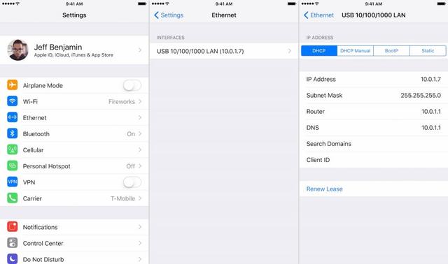 iOS 10.2 升级：iPhone 能够 插网络线网上了