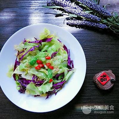 熗拌雙色甘藍#春天不減肥，夏天肉堆堆#