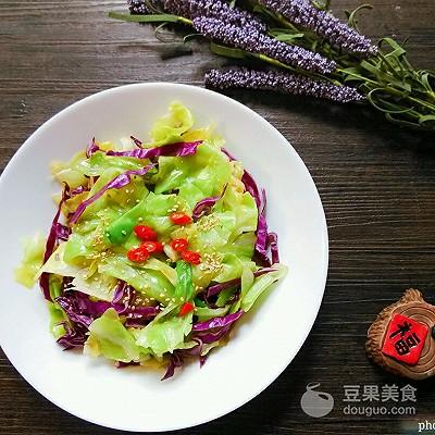 熗拌雙色甘藍#春天不減肥，夏天肉堆堆#