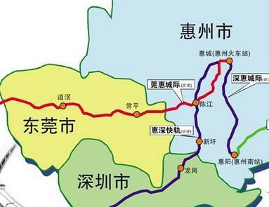 深圳地铁14号线最新线路图 将与惠州实现无缝对接
