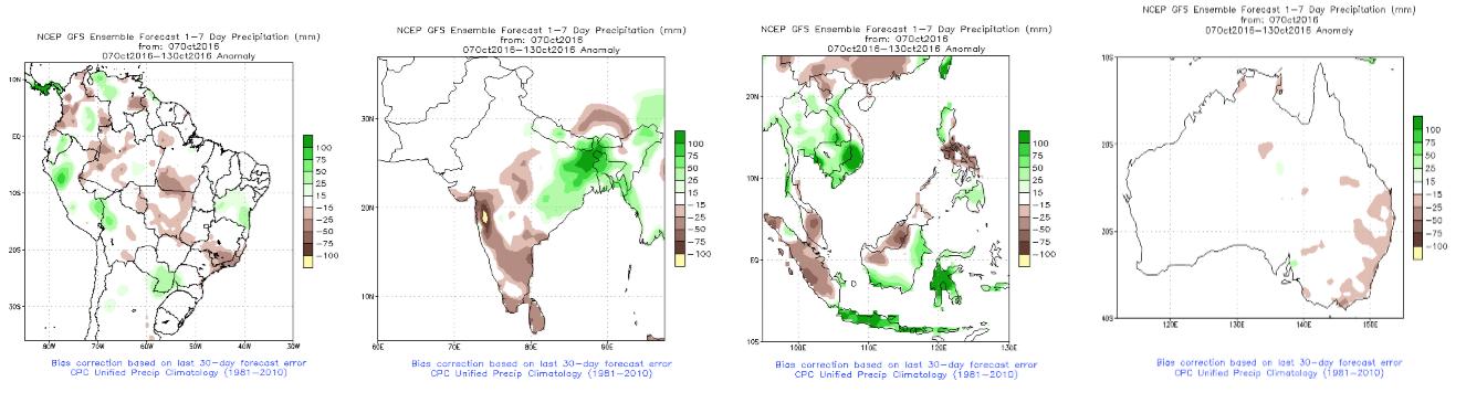 【产区气象】巴西天气干燥 未来一周印度降雨减少或影响甘蔗生长
