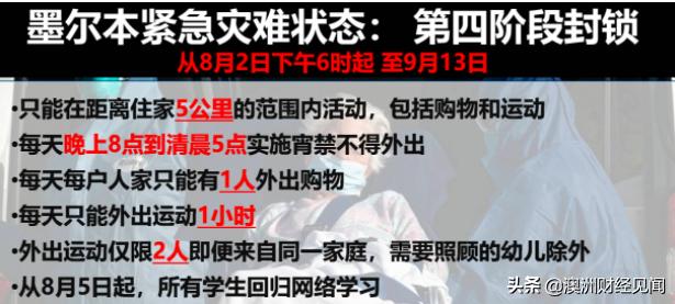 墨尔本宣布实施宵禁和进入紧急灾难状态：第四阶段封锁全面启动