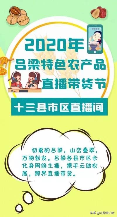 吕梁十三县（市、区）长化身网络主播直播带货