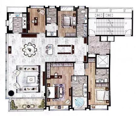 户型,约160-260㎡天幕奢景大宅大平层豪宅因其兼具的商品房特性与高端