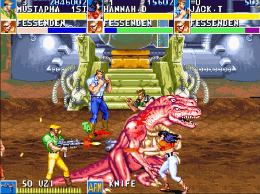 街機(jī)游戲群毆的最高境界，BOSS出場(chǎng)后還沒(méi)站穩(wěn)就被打死了