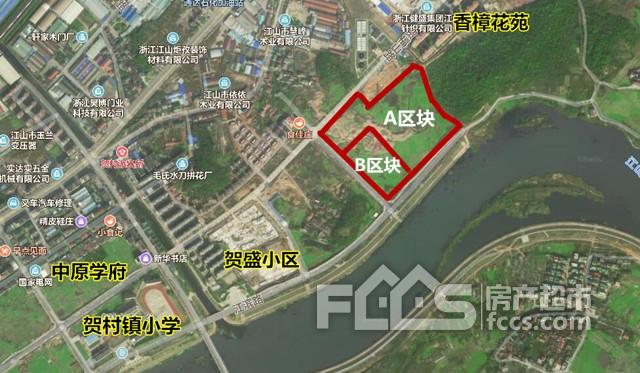 江山市贺村2011建新9#,10#区块位于贺村镇大成路以东,江滨路以西,贺祥