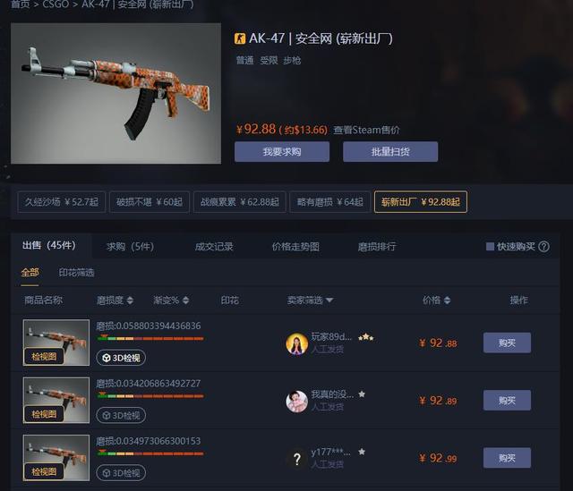CSGO皮肤推荐——AK47安全网