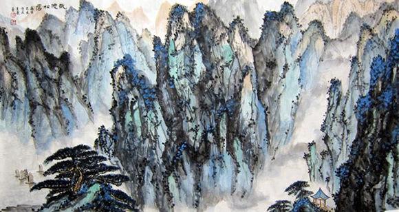 峰峦翠叠 醉墨淋漓 画家王星乐