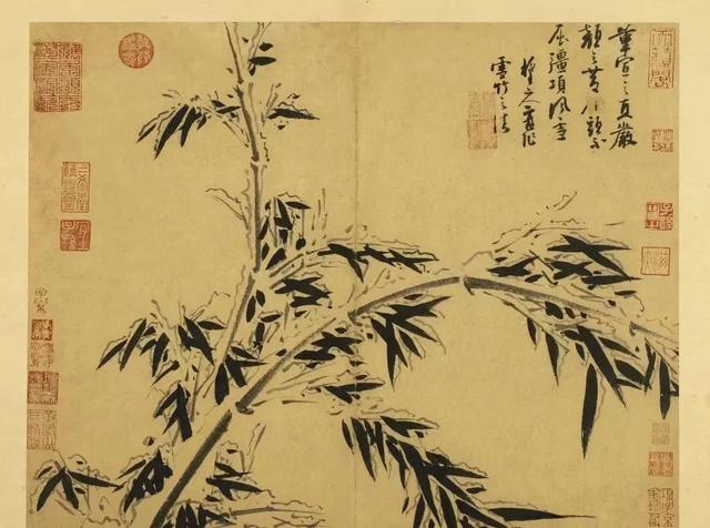 吴镇七十一岁时送给儿子的画竹要诀图例