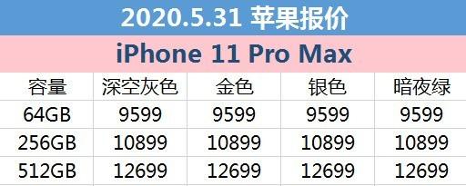 5月31日苹果报价：爆款iPhone 11天猫低至5499