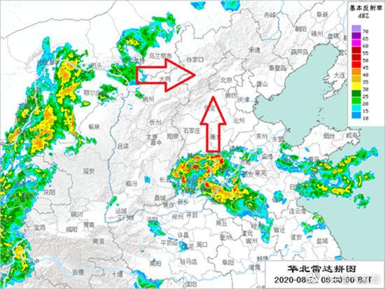 最新预报！北京大雨在路上了，看这张图