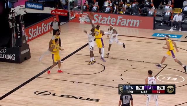 殘暴！詹姆斯大帽米爾薩普，庫茲馬被嚇壞了，電子屏幕當時也慌了