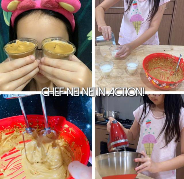 吴尊女儿NeiNei秀扎染技能，全家穿她设计的衣服逛街，回头率满分