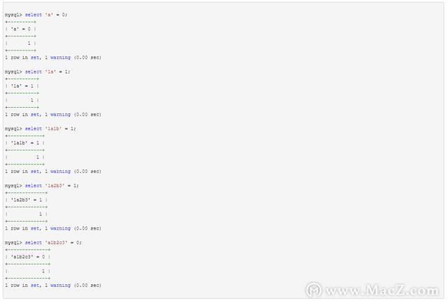了解MySQL的隱式轉化