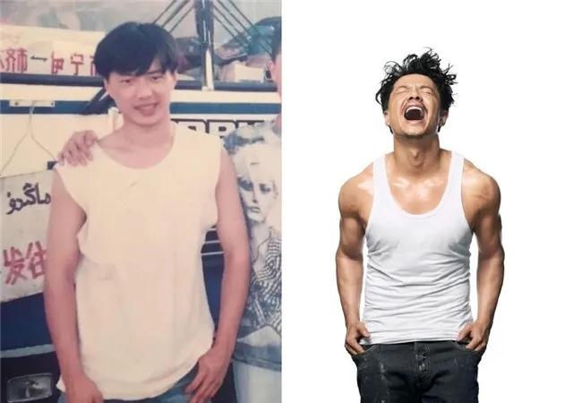 47歲的段奕宏常年健身，身材健碩有型，這肌肉什麼水平？