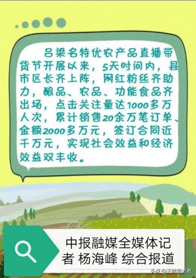 吕梁十三县（市、区）长化身网络主播直播带货