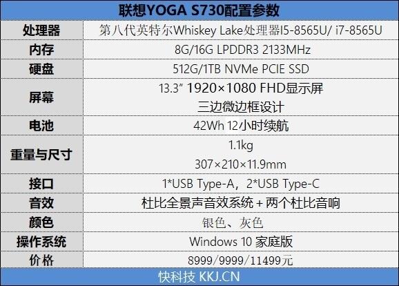 极致轻薄！联想YOGA S730笔记本评测：最新八代酷睿i7