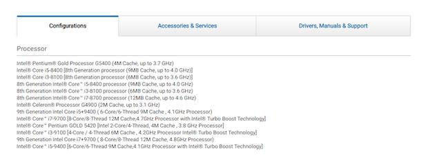 更多9系台式处理器：酷睿i7-9700/i3-9100/奔腾G5420/i3-8100F曝光