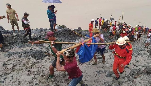 缅甸矿难目击者：6米高的泥水涌过去，所有人