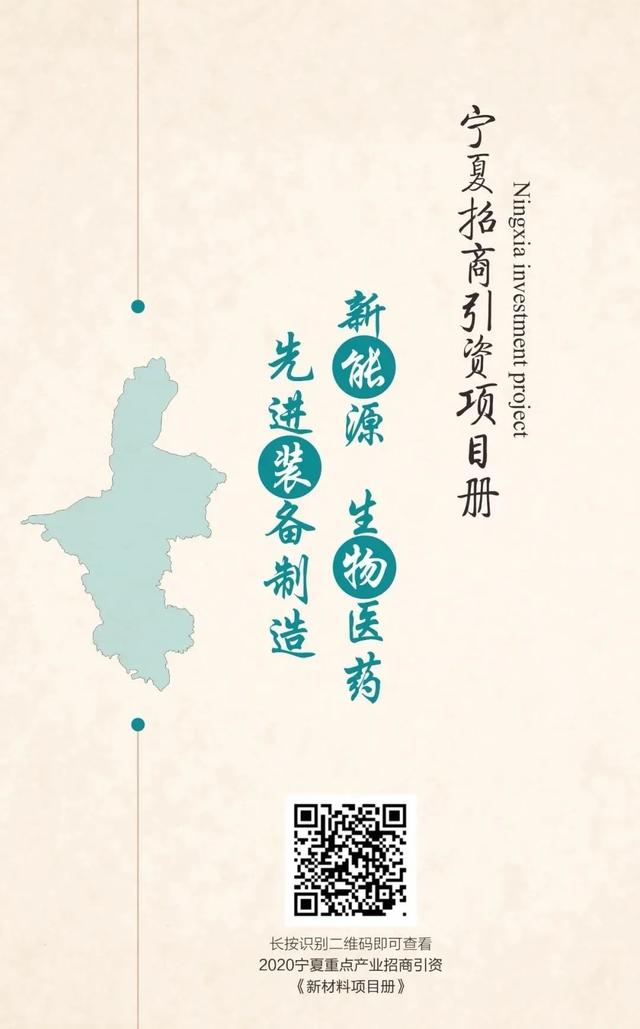 2020年宁夏重点产业招商引资项目册——新能源 生物医药 先进装备制造