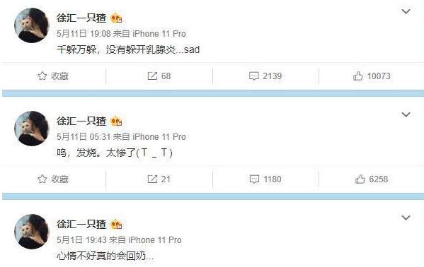 Papi酱自曝哺乳期患乳腺炎，难受到发烧，感叹当妈不容易还被骂