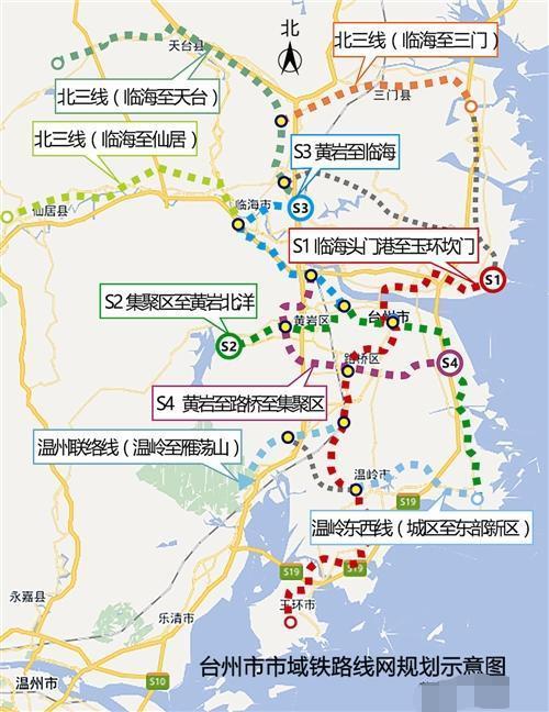 台州轨道交通:规划10条线路,近期建设有s1线和s2线