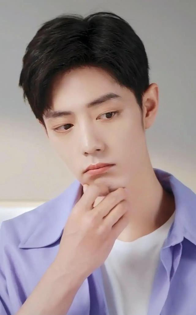 Xiao Zhan in purple clothes, handsome crying - iMedia