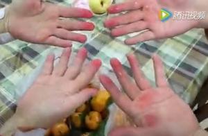 网上传疯了！桔子染色，摸过手变红！到底怎么回事？