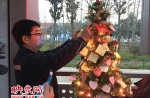 暖心！郑州一公交站台摆圣诞树 乘客许愿就能得小礼物