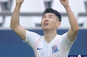 2-0！申花踢疯了，于汉超单挑对手后防线+穿门将腋下，挡不住