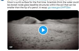 美国宇航局：月球表面太阳照射处发现水分子