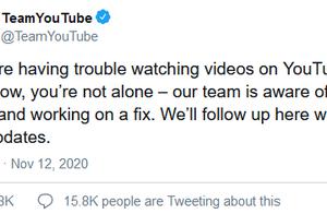 YouTube遭遇全球性大宕机 所有视频播放报错
