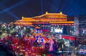 What camera lens falls is big the Tang Dynasty not nocturnal city, xi'an is the most beautiful nigh