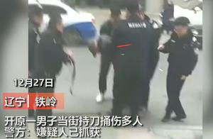 辽宁一男子持刀捅伤多人，致7死7伤，2民警徒手将歹徒制服