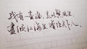老喜愛寫作詞句